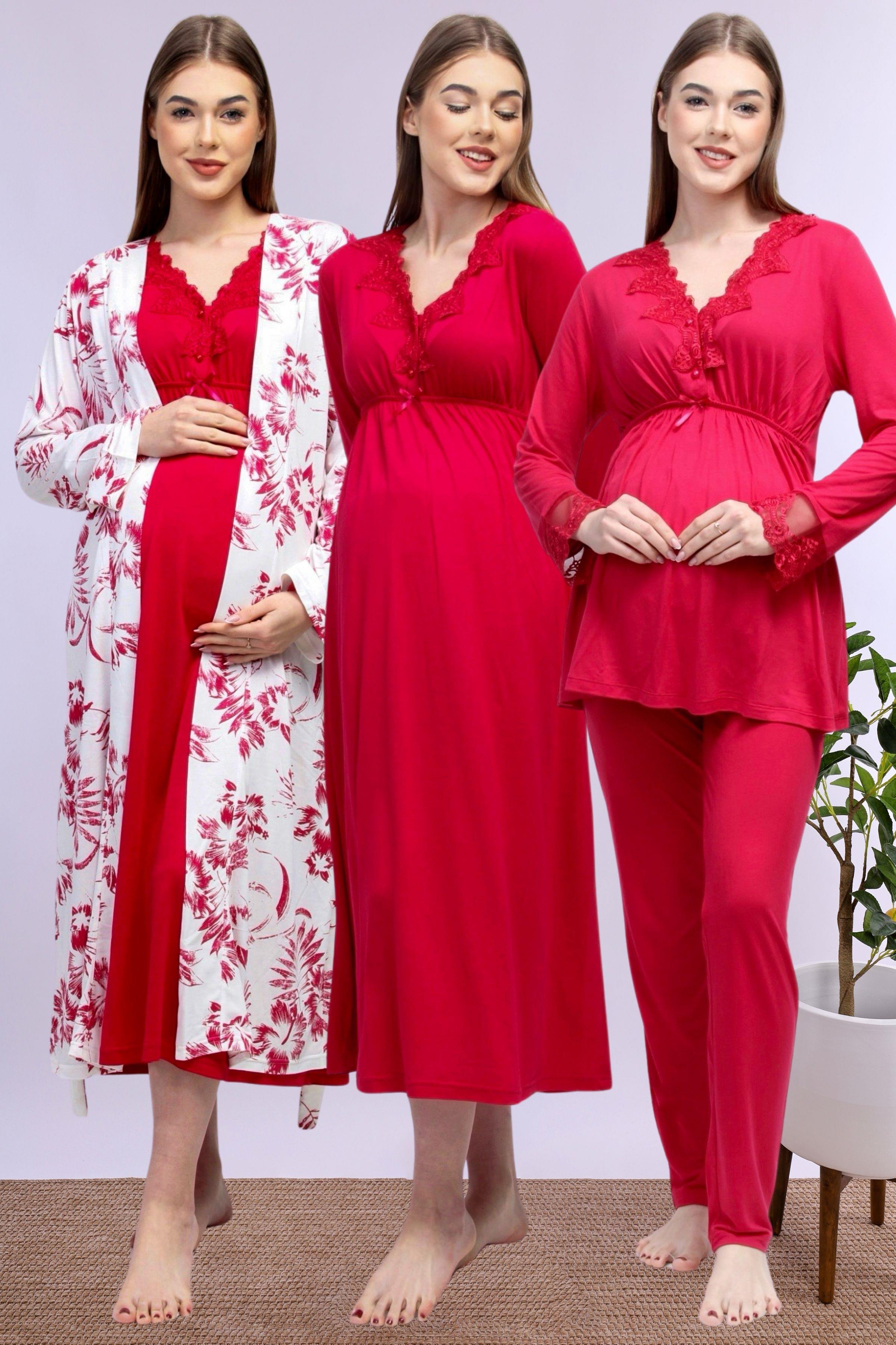 Effortt Vişne Hamile Lohusa Set BYL280962