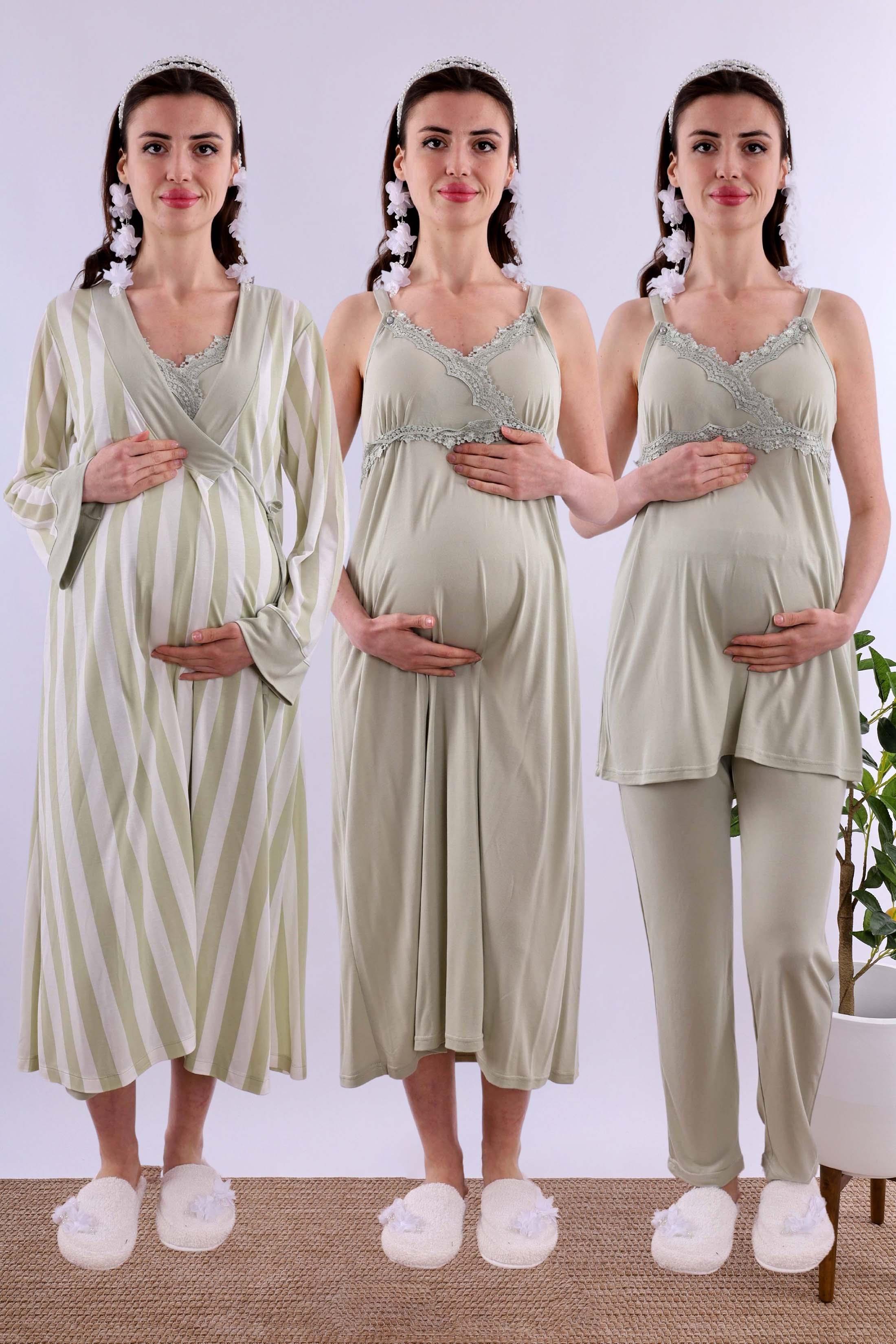 Effortt Yeşil Hamile Lohusa Set BYL290362