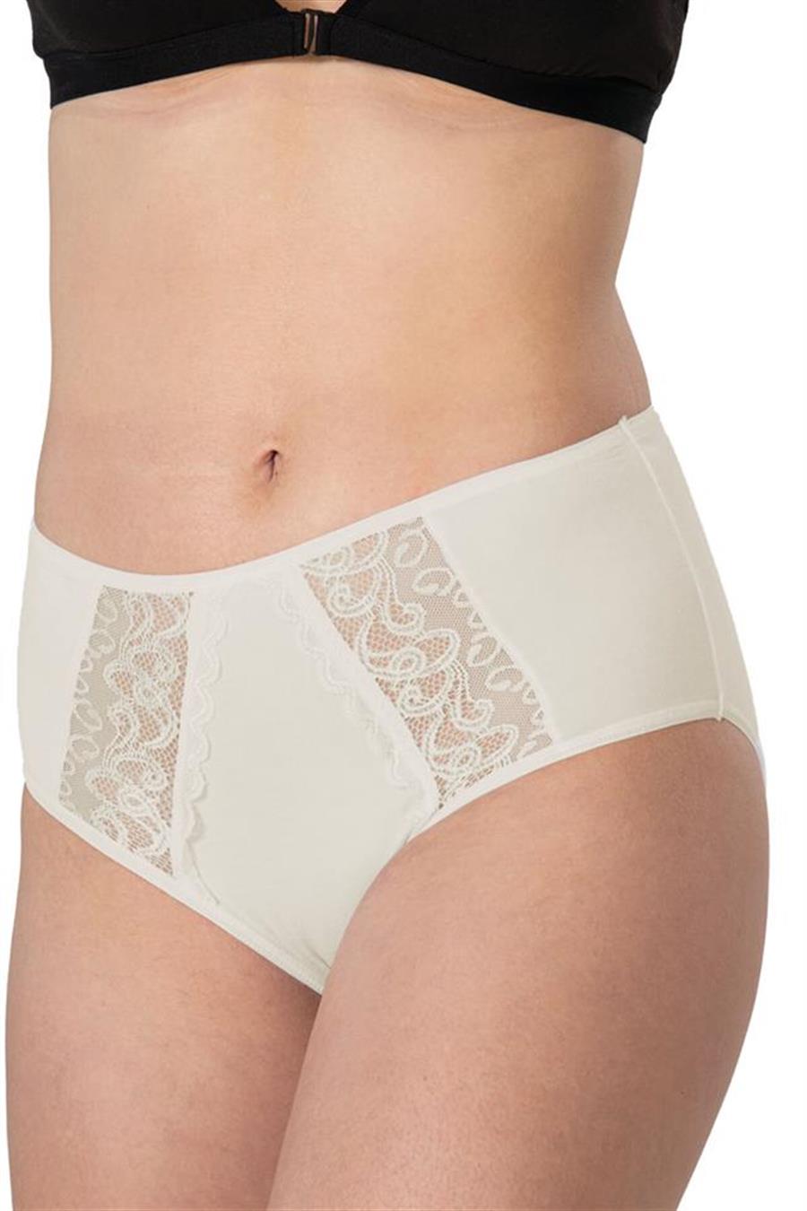 Emay 1445 Ten Modal Cotton Yüksekbel Dantelli Külot