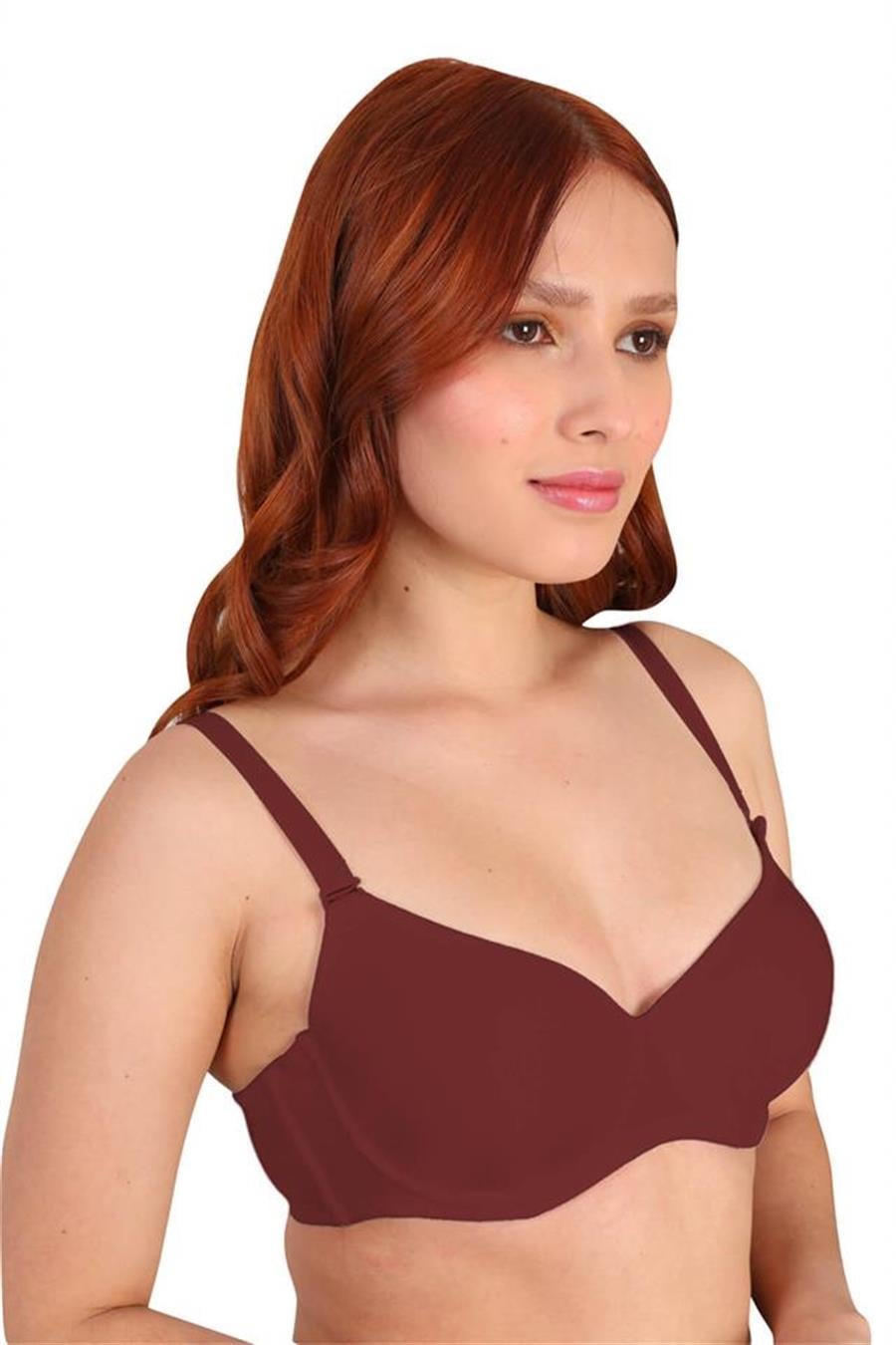 Emay 190 Bordo Pedli Balenli Toparlayıcı Sütyen