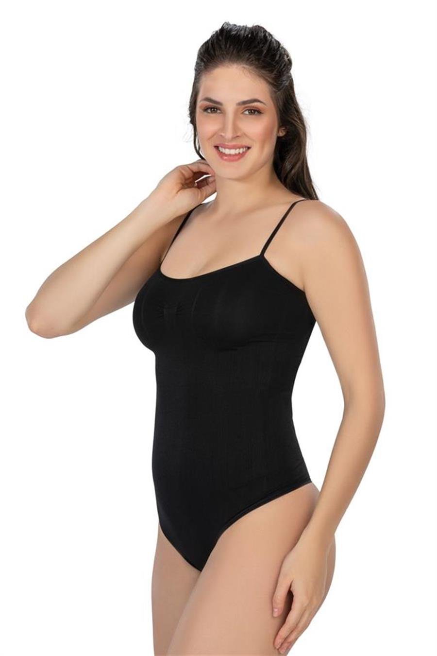 Emay 1927 Siyah İp Askılı Ripli String Body