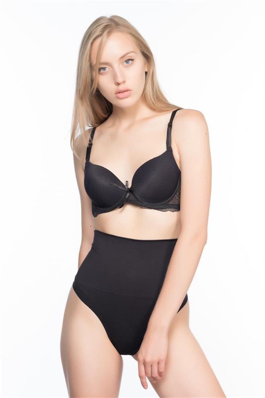 Emay 2020 Siyah Double String Korse