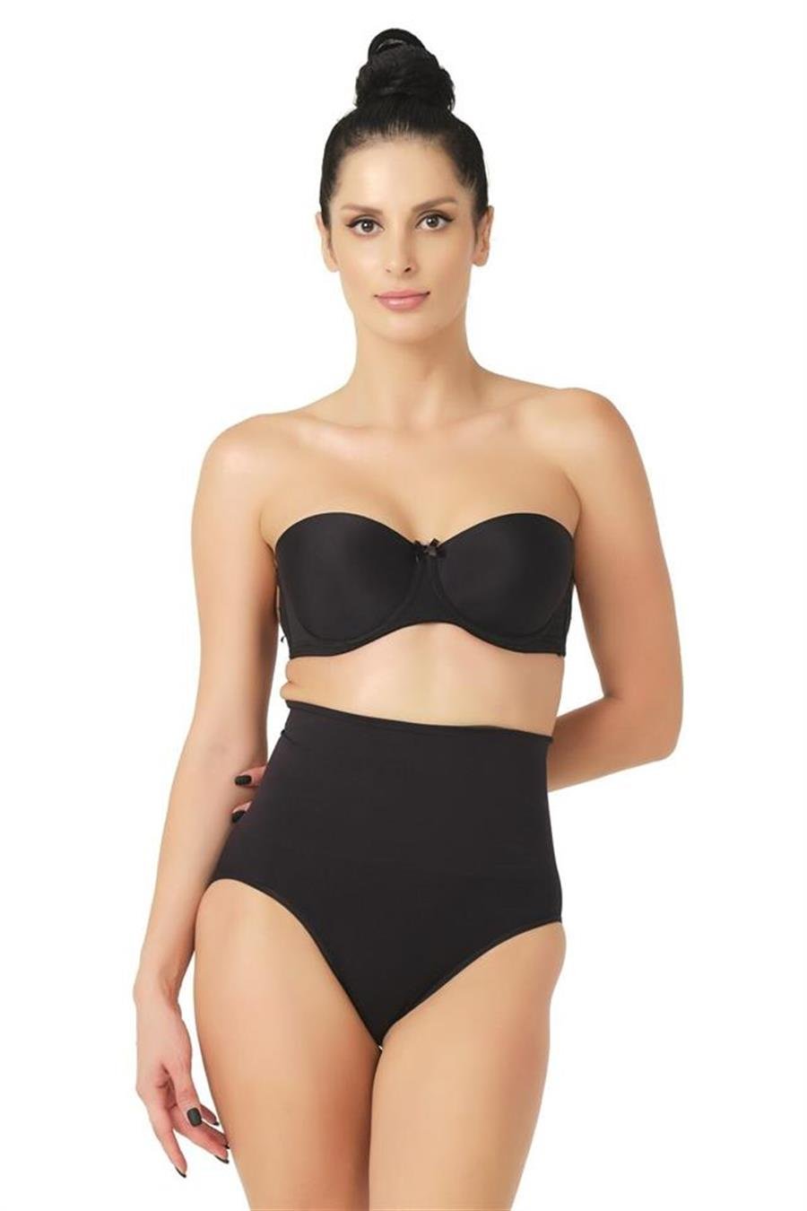 Emay 2021 Siyah Double Düşük Bel Slip Korse