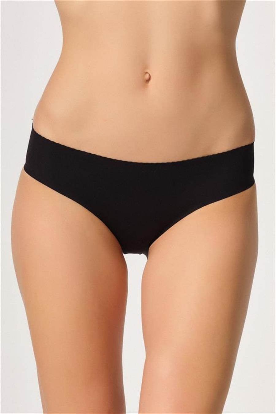 Emay 2701 Siyah Lazer Düşük Bel Külot Korse