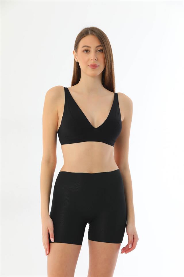 Emay 2703 Siyah Lazer Kesim Boxer