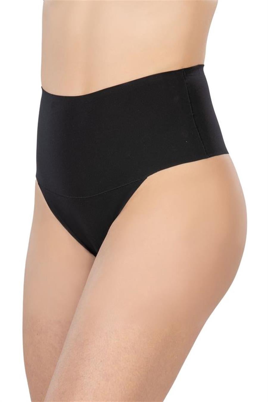 Emay 2806 Siyah Lazer Toparlayıcı Yüksek Bel String