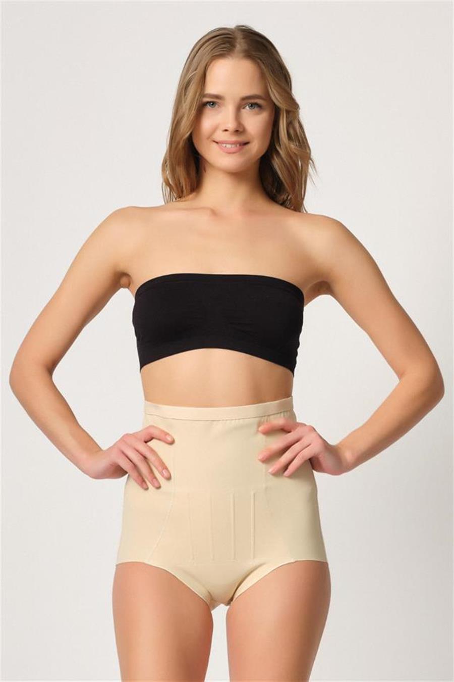 Emay 2931 Ten Karın Balen Destekli Slip Lazer Korse