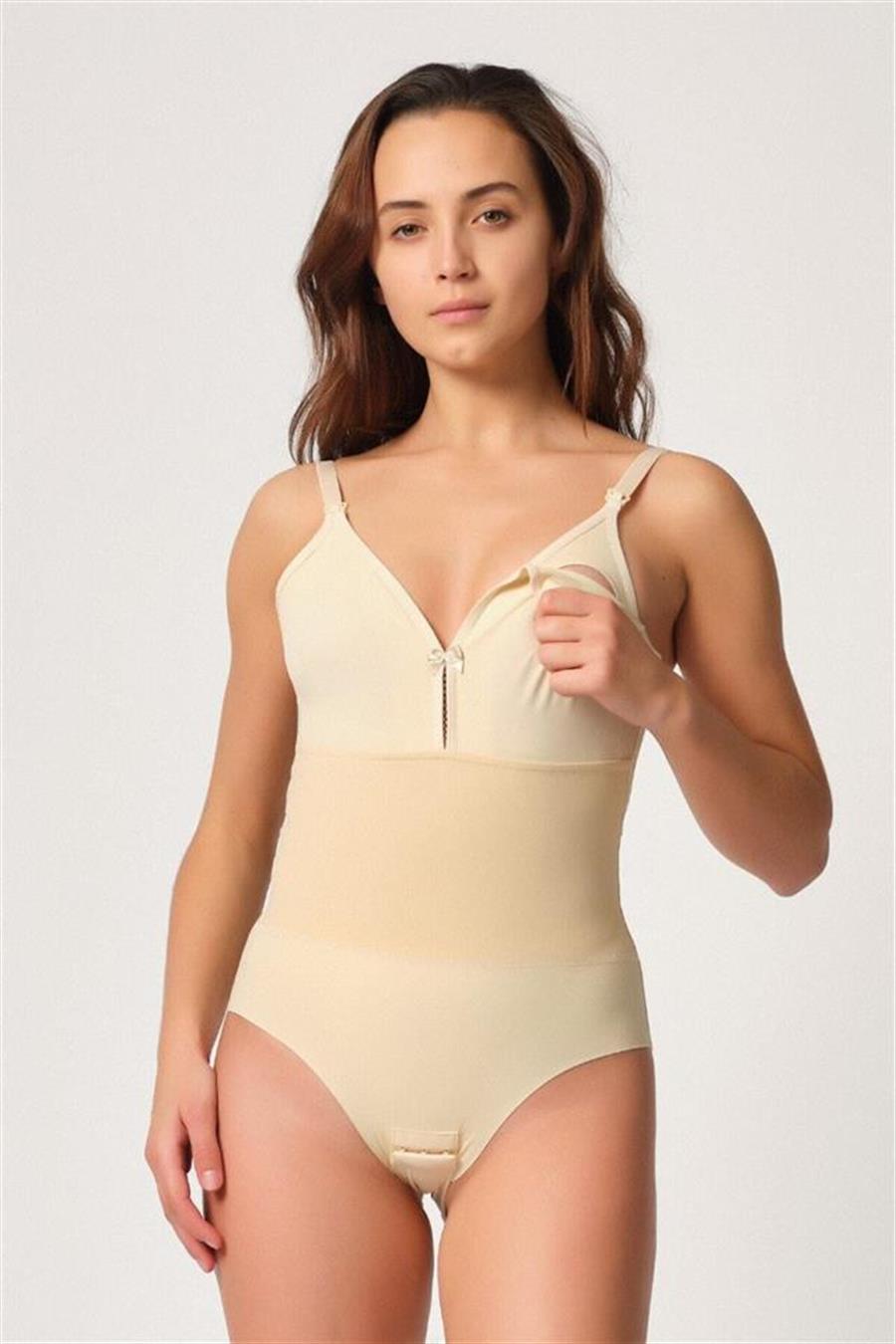 Emay 2944 Ten Sırt Balenli Emzirme Slip Boy Lazer Korse