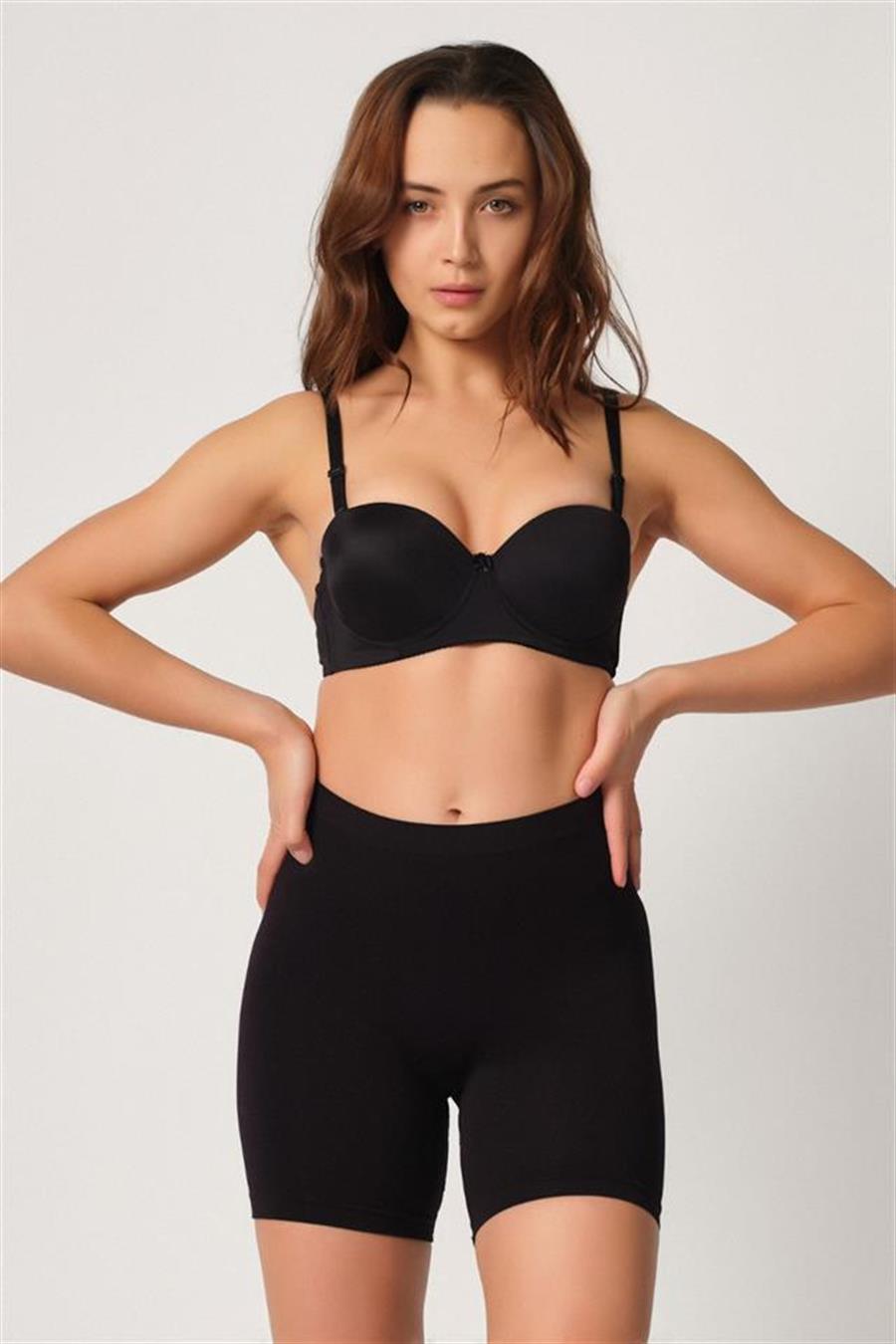 Emay 3003 Siyah Soft Paçalı Boxer