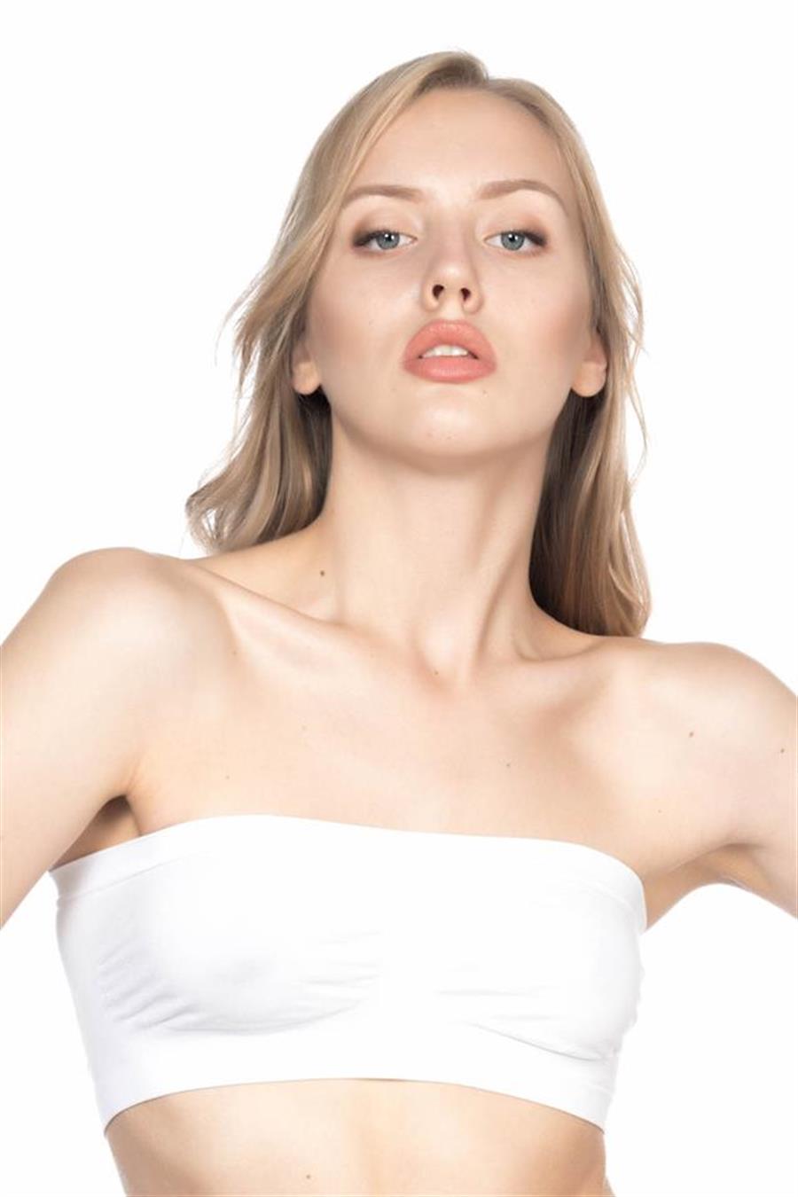 Emay 4002 Beyaz Soft Straplez Büstiyer