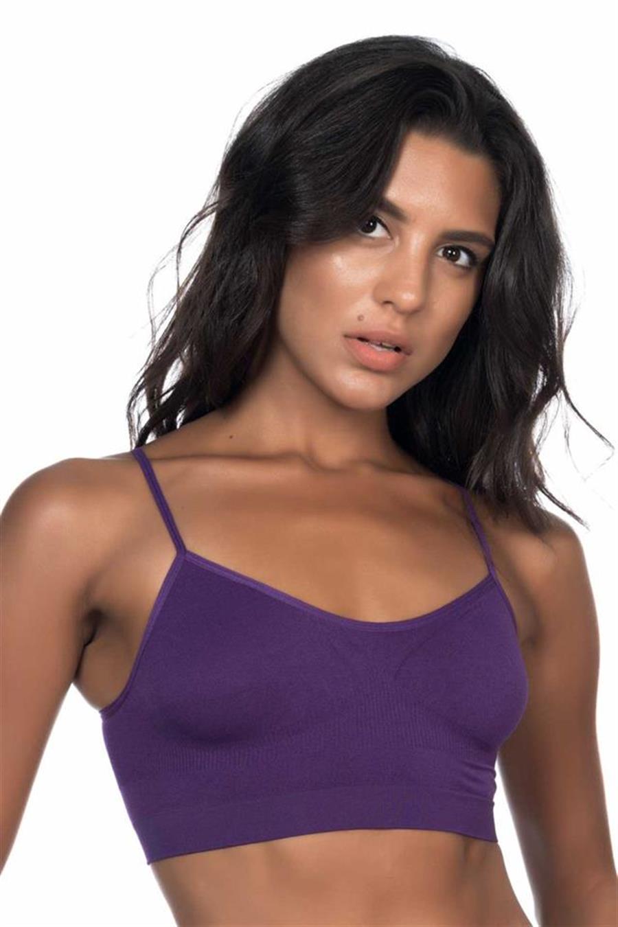 Emay 4003 Mor Soft İp Askı Büstiyer