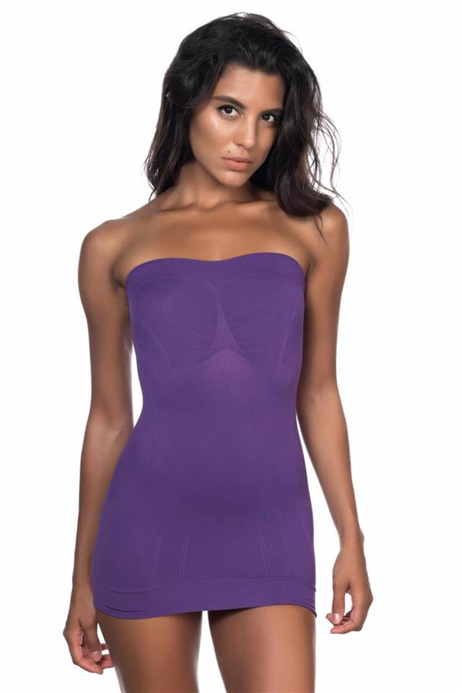 Emay 5005 Mor Soft Desenli Straplez Atlet