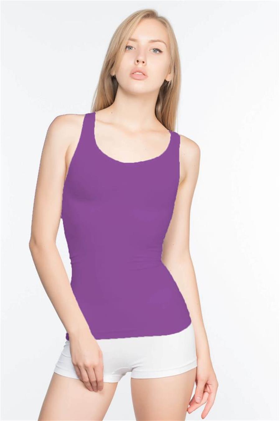 Emay 5015 Mor Kalın Askılı Atlet Korse