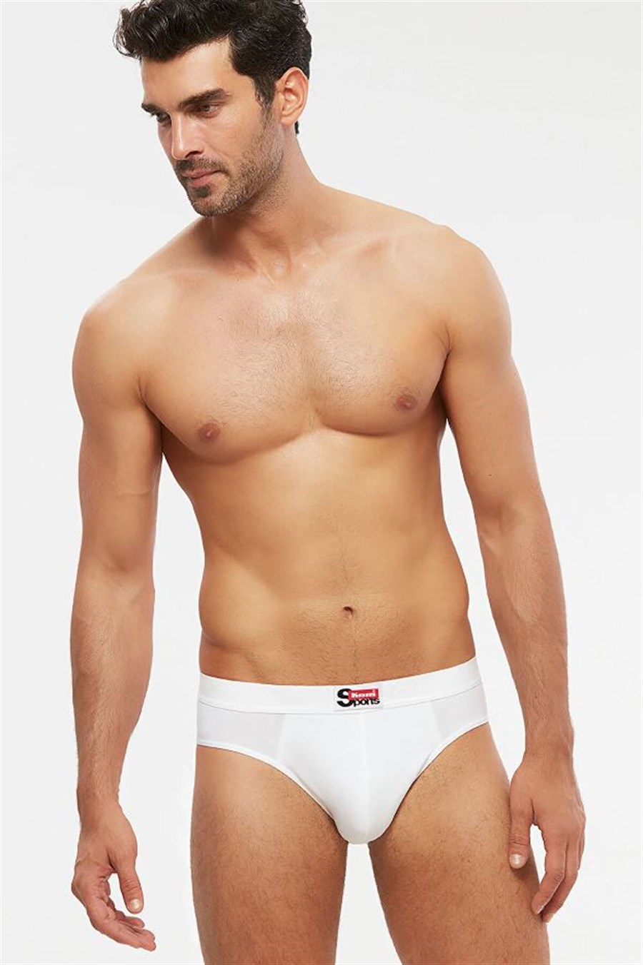 Kom Ariel 2'li Beyaz Pamuklu Erkek Slip