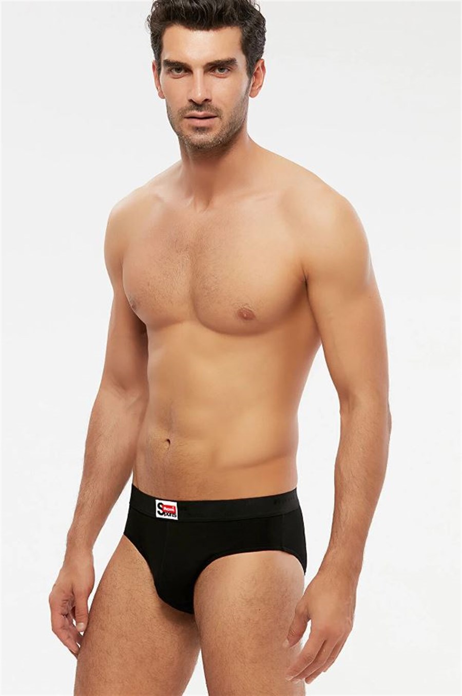 Kom Ariel 2'li Siyah Pamuklu Erkek Slip