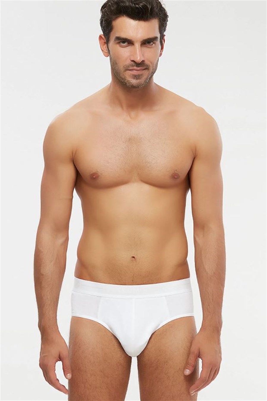 Kom Cuba 2'li Beyaz Pamuklu Erkek Slip