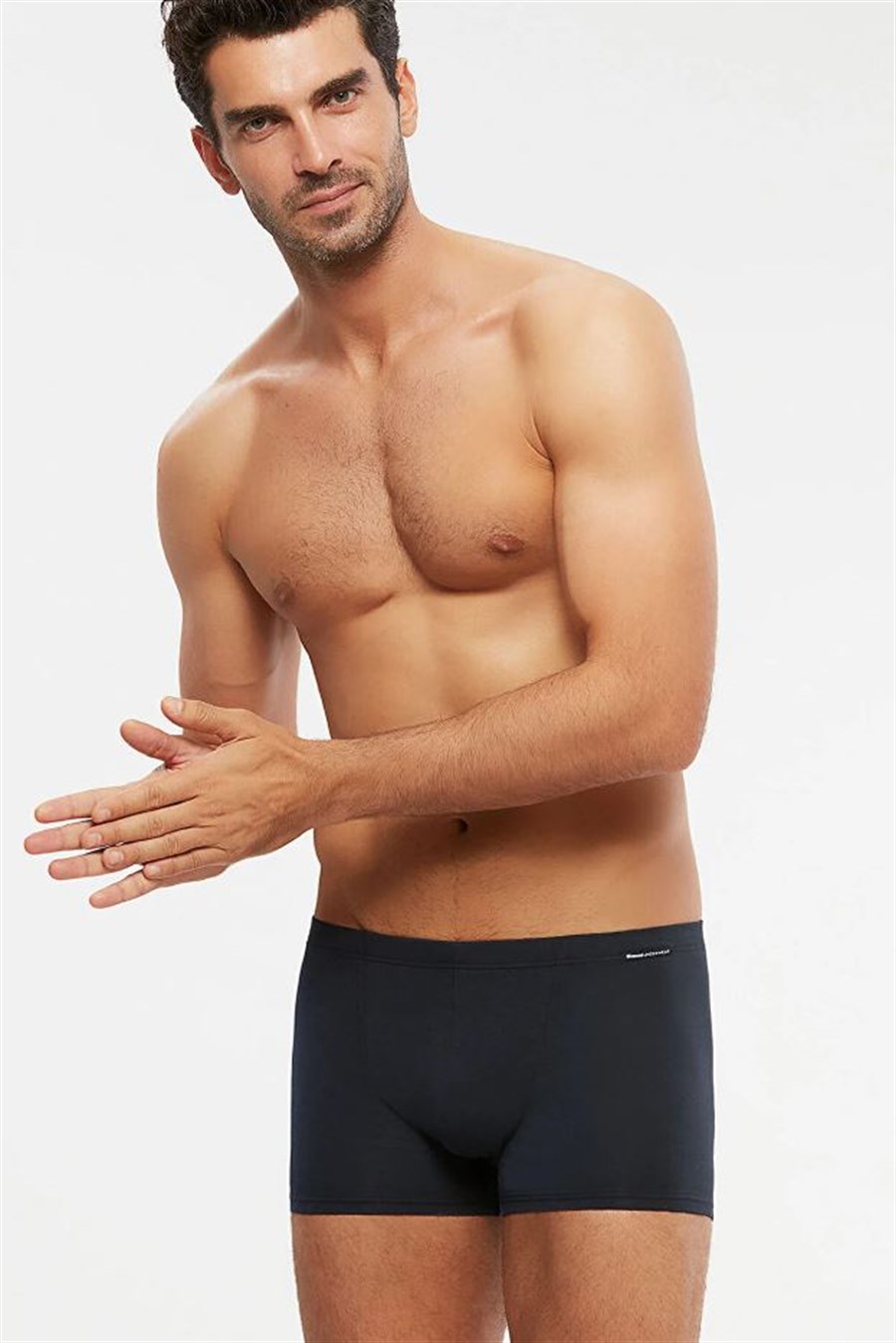 Kom Davide Lacivert Pamuklu Basic Erkek Boxer