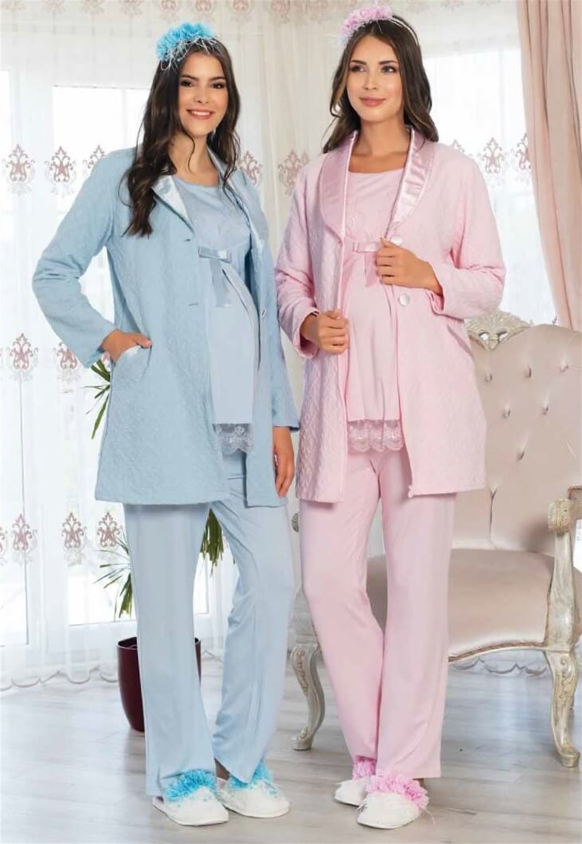 Şık Mecit 5105 Lohusa Üçlü Pijama Takımı
