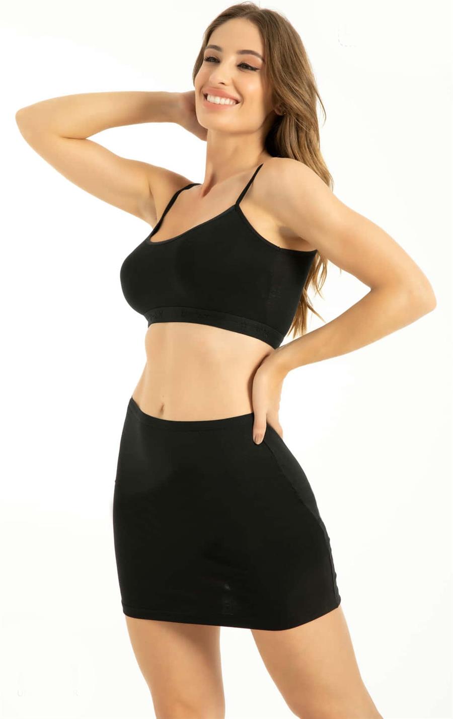 Q-En 301 Siyah Bambu Mini Jüpon