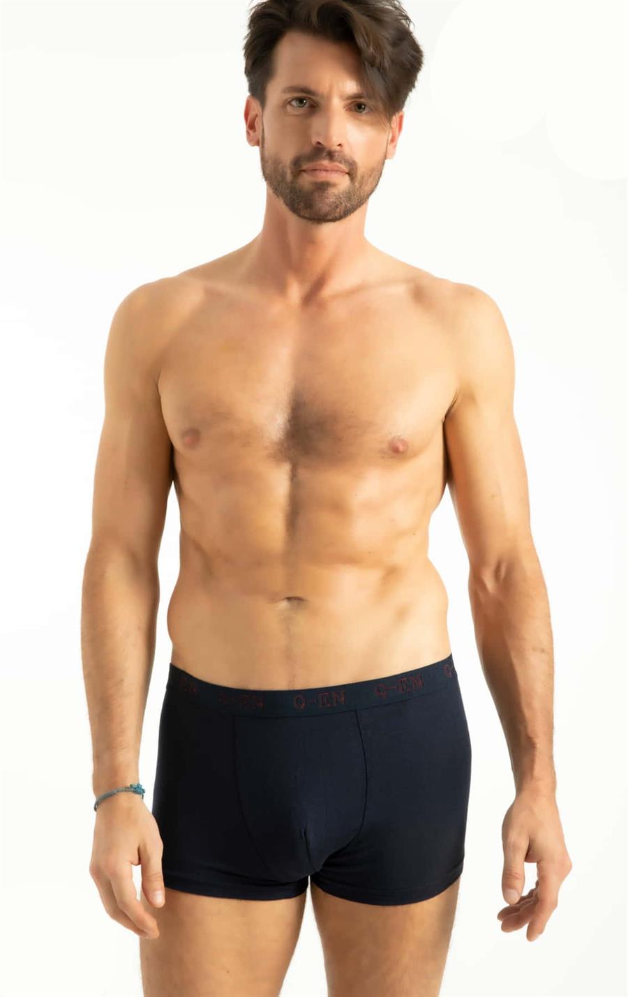 Q-En 500 Lacivert Bambu Erkek Boxer