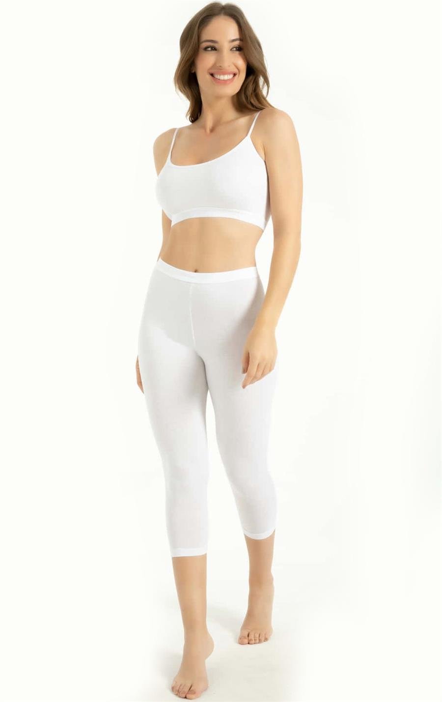 Q-En 708 Beyaz Bambu İp Askılı Pedli Büstiyer