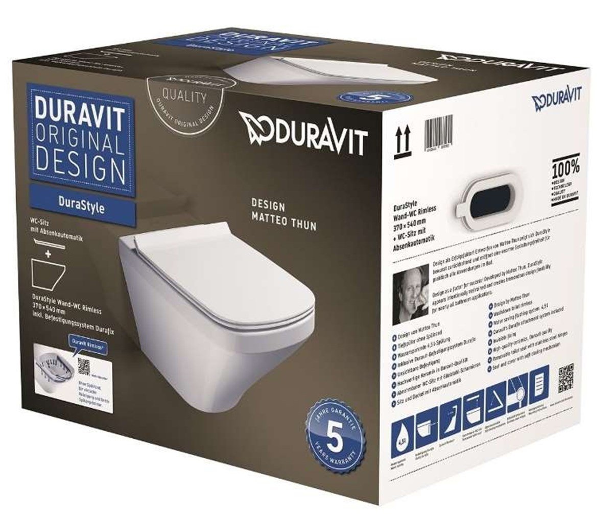 Duravit Durastyle Asma Klozet Seti - Soft Klozet Kapağı dahil