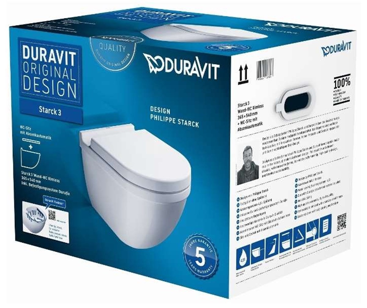 Duravit Starck 3 Rimless Asma Klozet Seti 