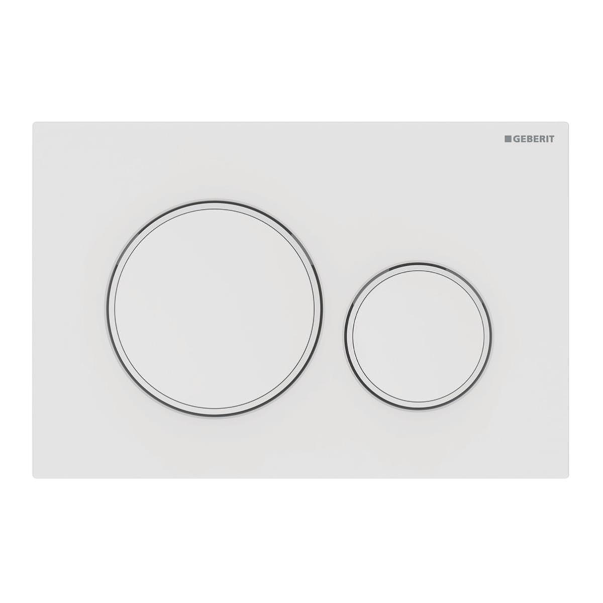Geberit Kumanda Kapağı Sigma20 - Çift Basmalı Mat Beyaz/ Mat beyaz - 115.882.01.1