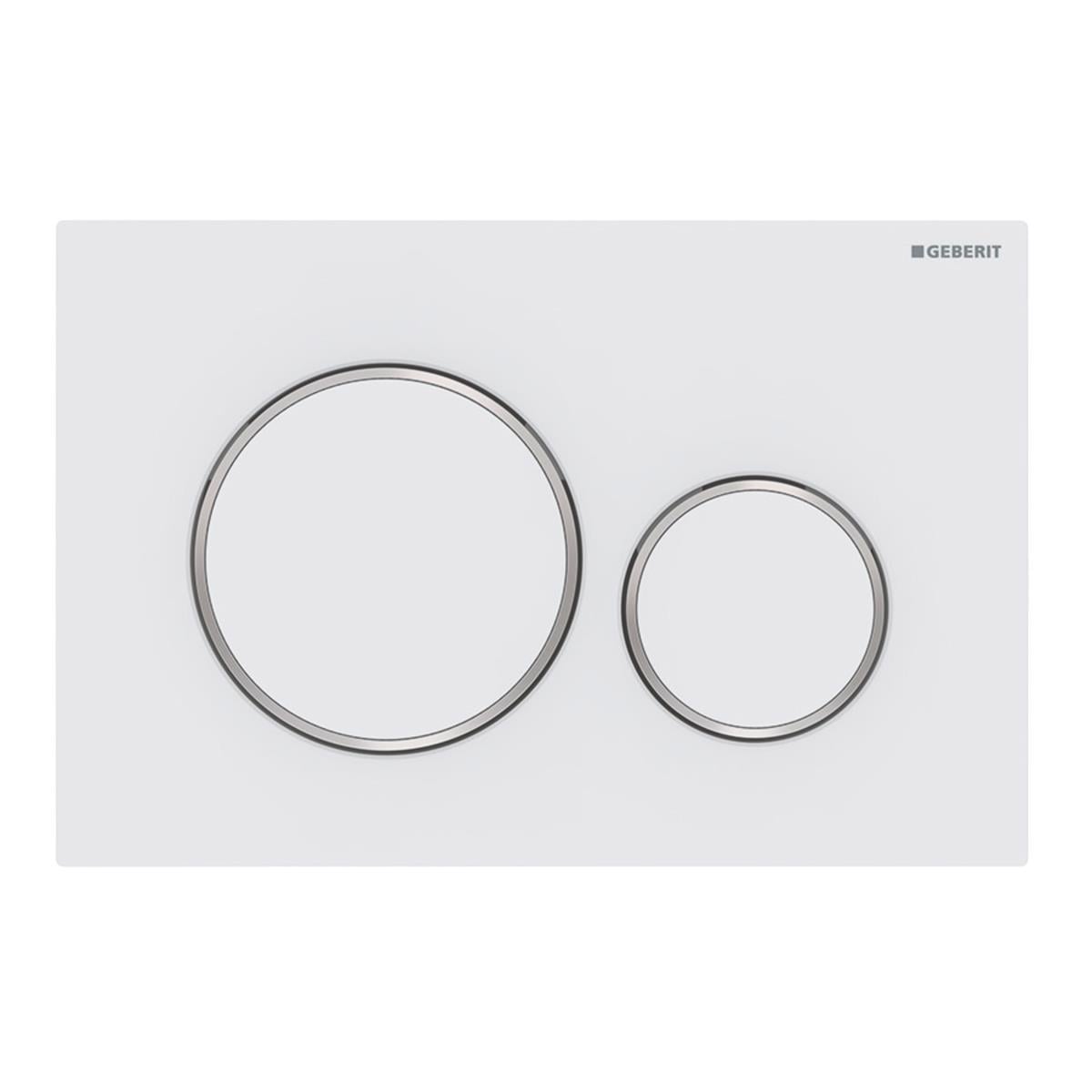 Geberit Kumanda Kapağı Sigma20 - Çift Basmalı Mat Beyaz/Parlak/ Mat Beyaz - 115.882.JT.1