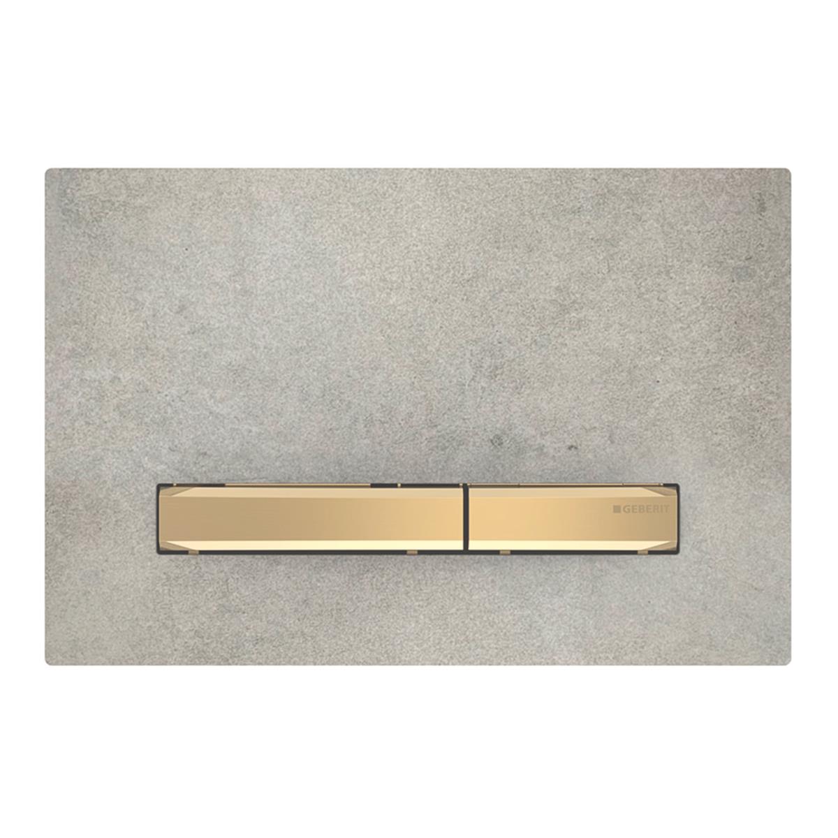 Geberit Kumanda Kapağı Sigma50 - Çift Basmalı Beton / Pirinç - 115.672.JV.2 