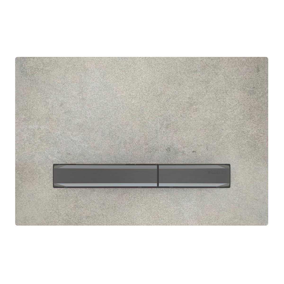 Geberit Kumanda Kapağı Sigma50 - Çift Basmalı Beton / Siyah Krom - 115.671.JV.2