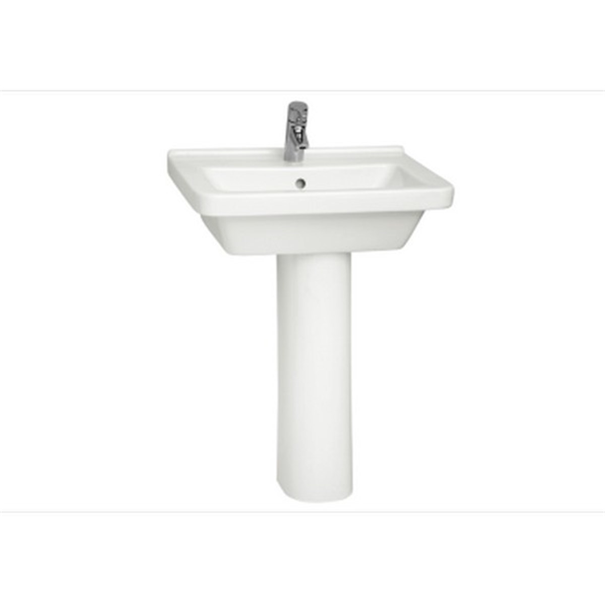 Vitra  S50 Lavabo, 60 cm Orta Armatür Delikli, Su Taşma Delikli