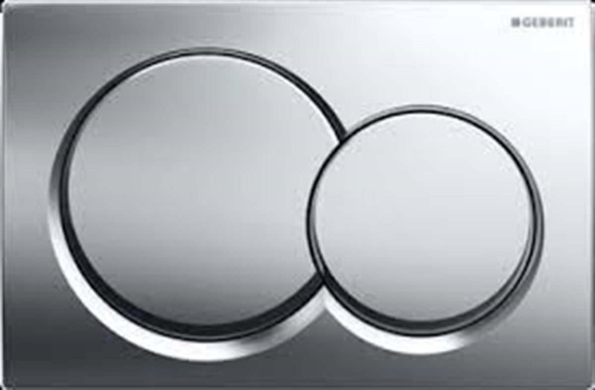 Geberit Kumanda kapağı Alpha01 - Çift basmalı-Parlak krom