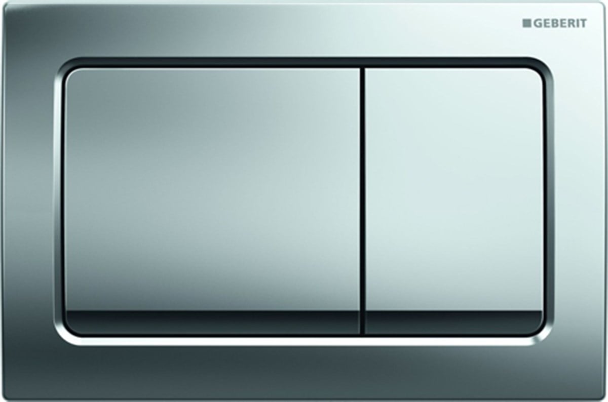 Geberit Kumanda kapağı Alpha30 - Çift basmalı-Parlak krom