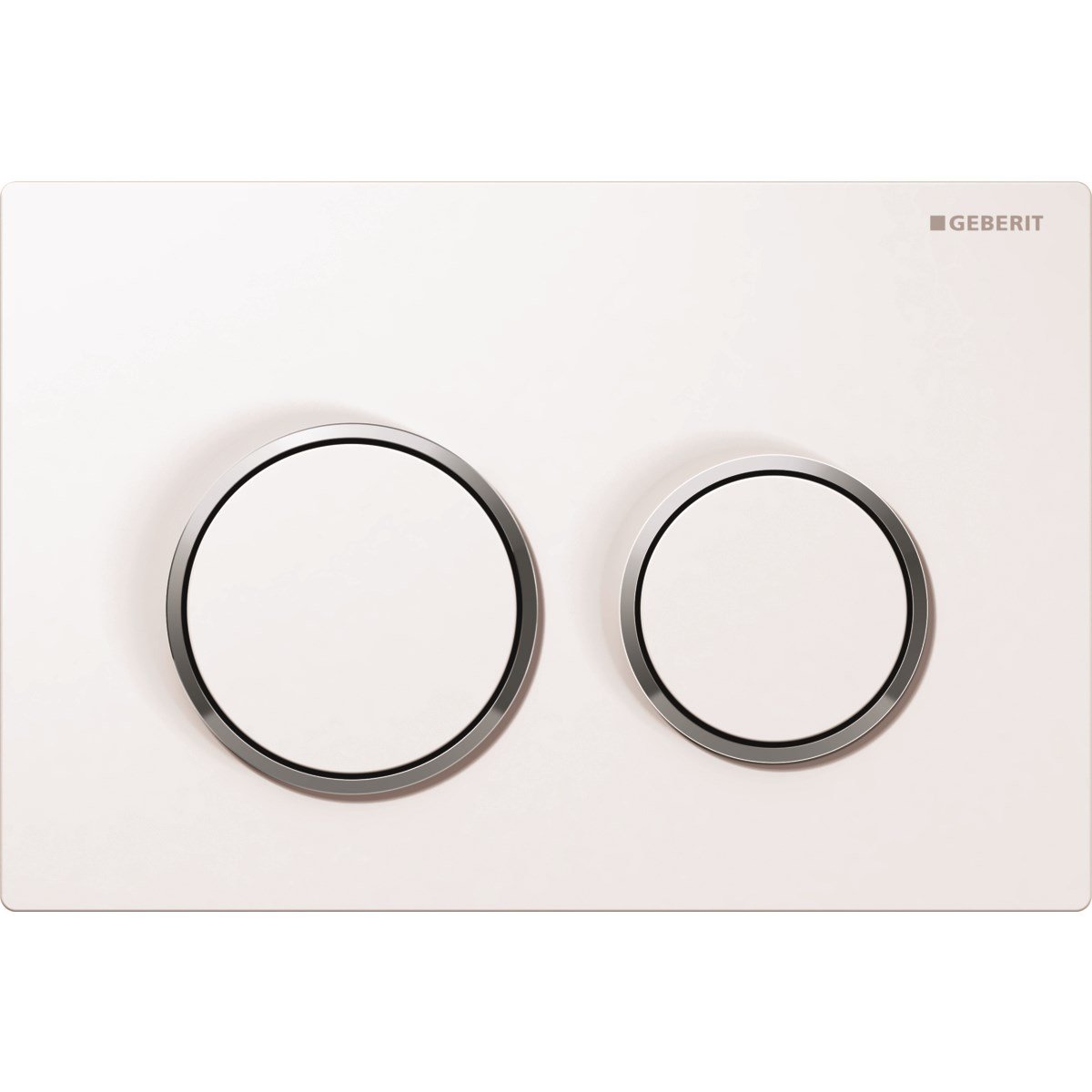 Geberit Kumanda Kapağı Omega20-Çift Önden/Üsten  Basmalı Beyaz/Parlak Krom/Beyaz