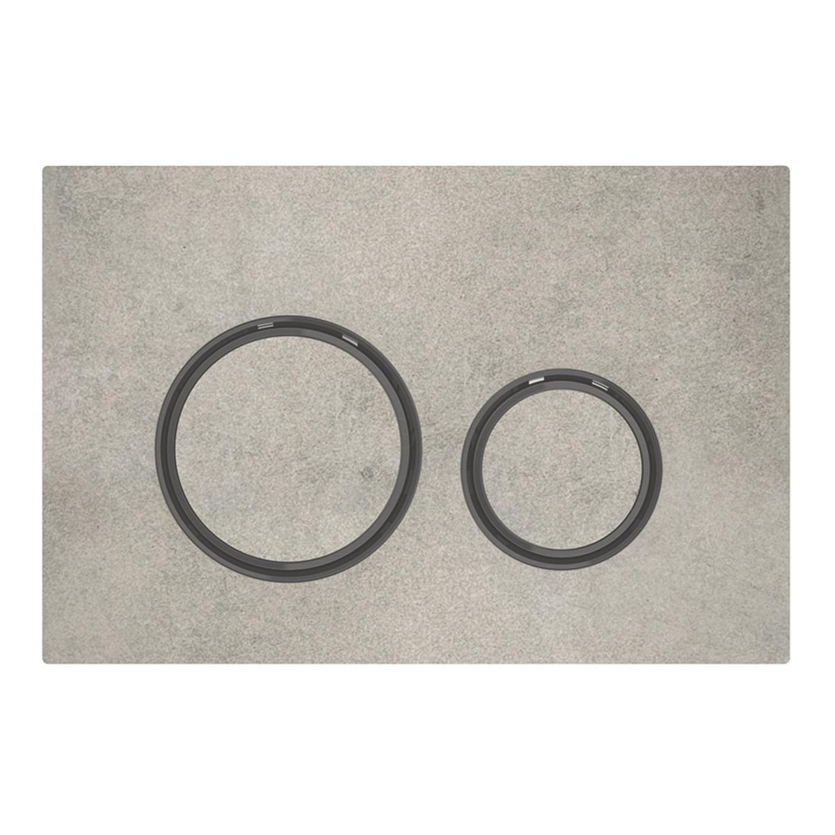 Geberit Kumanda Kapağı Sigma21 - Çift Basmalı Beton/ Siyah Krom - 115.651.JV.1