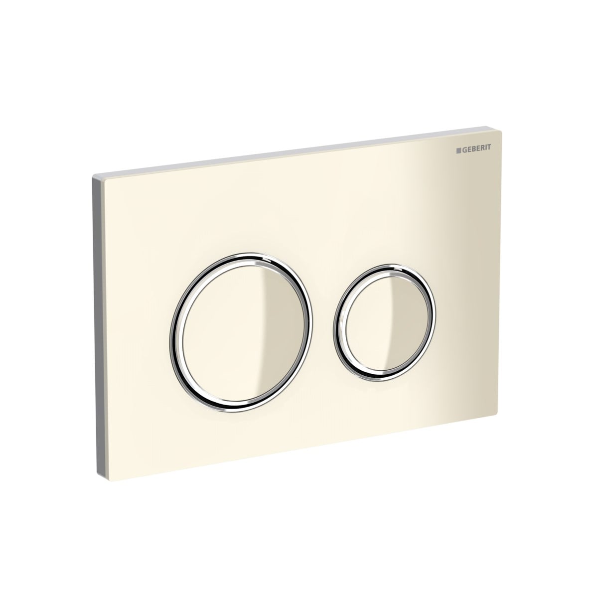 Geberit Sigma21 Kumanda Kapağı Çift Basmalı Bej Cam