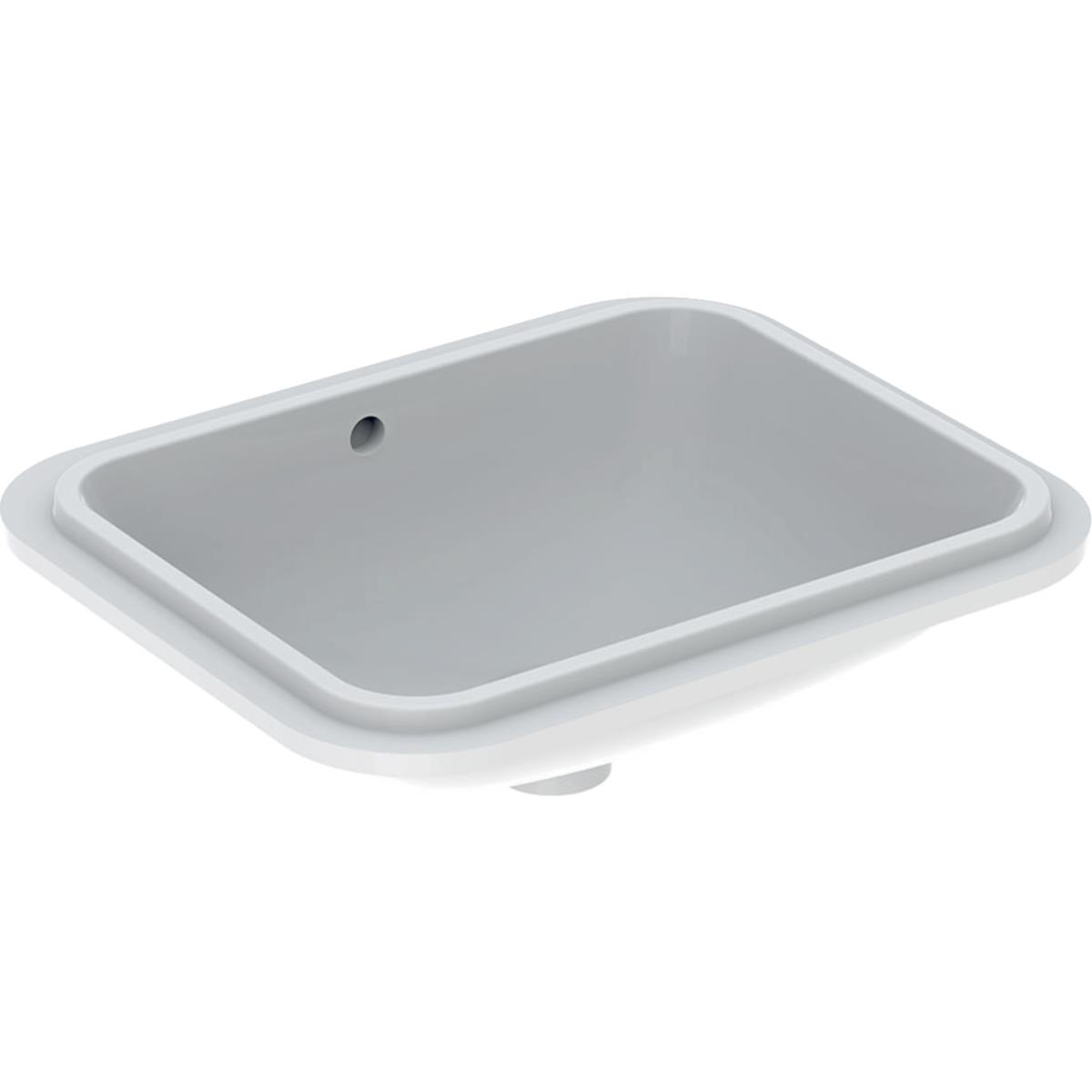 Geberit VariForm tezgah altı lavabo, dikdörtgen, 45x35 cm (Taşma delikli - 500.760.01.2