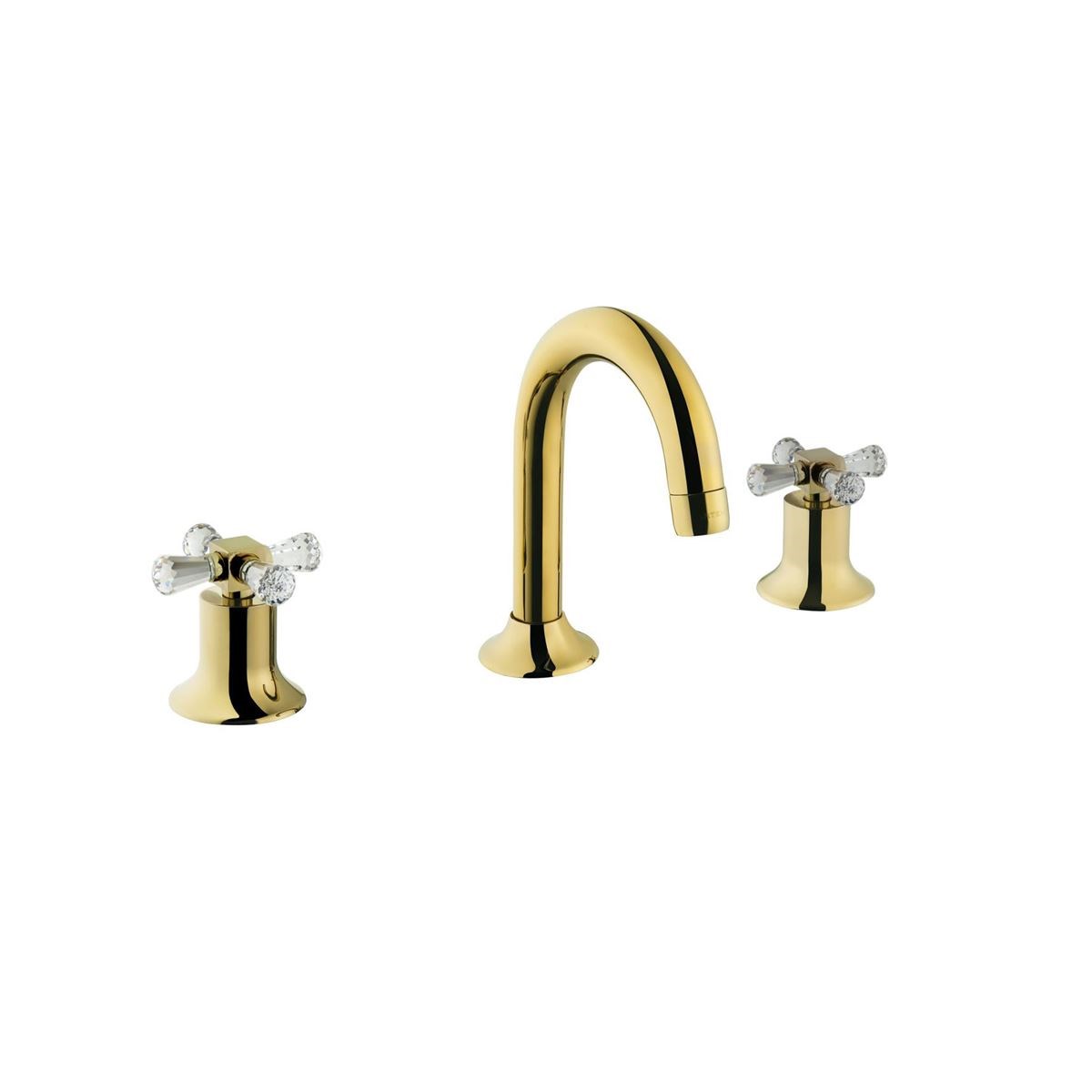 Juno Crystals from Swarovski Lavabo Bataryası 3 Delikli Lavabolar için