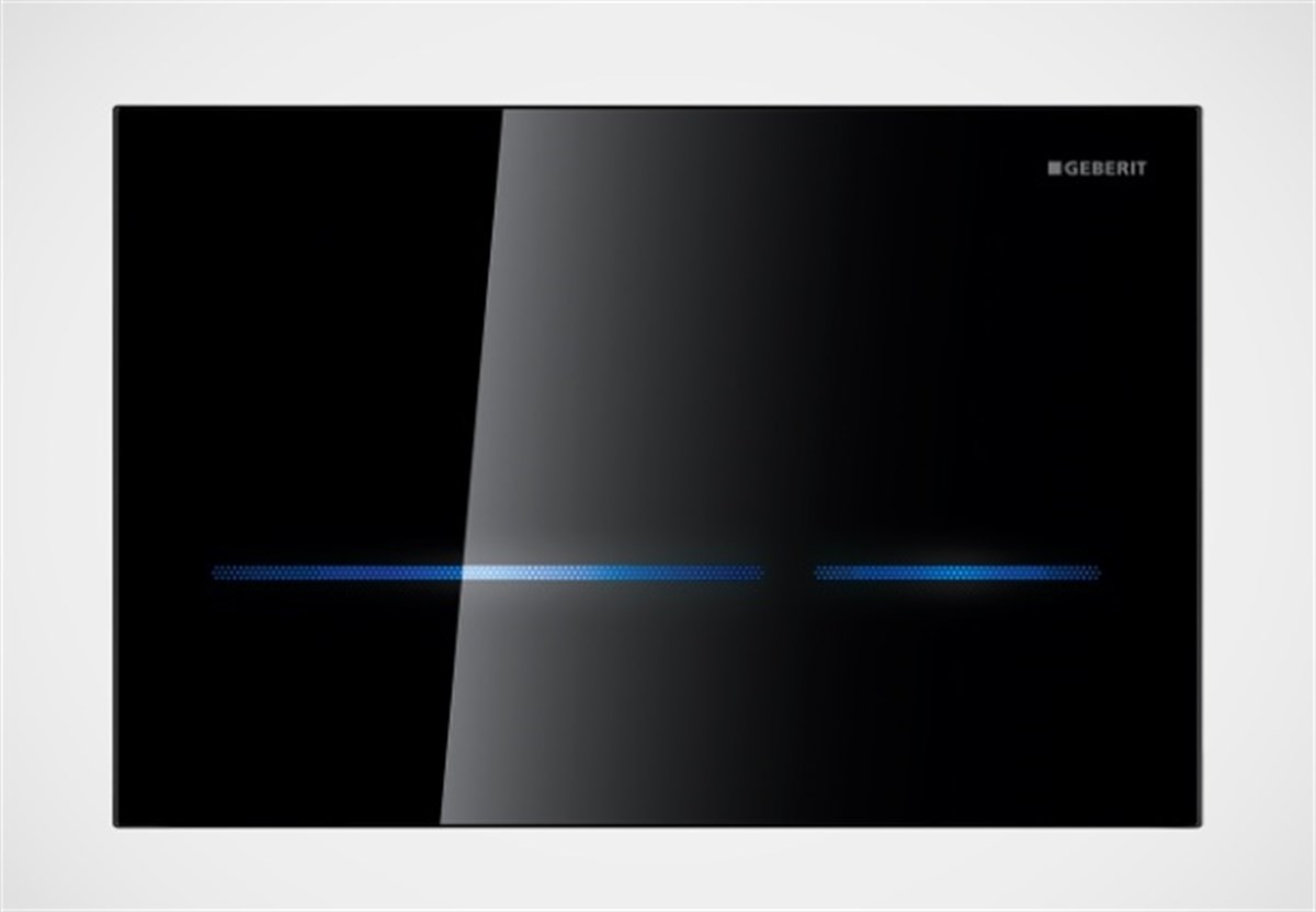 Kumanda Kapağı Sigma 80-12cm Gömme Rezervuar için -Siyah Cam