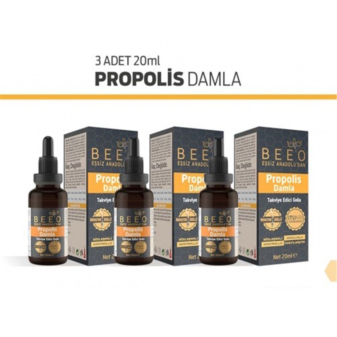 Beeo Active Propolis Damla 3 Adet 20 Ml