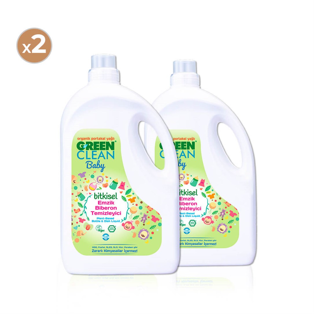 Green Clean Baby Bitkisel Emzik Biberon Temizleyici 2750 ml (2'li Paket)