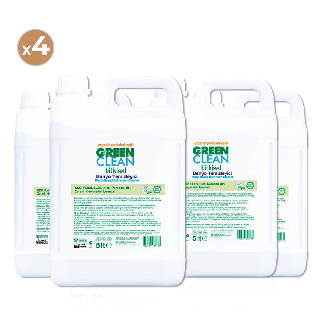 Green Clean Bitkisel Banyo Temizleyici 5 lt (4'lü Paket)