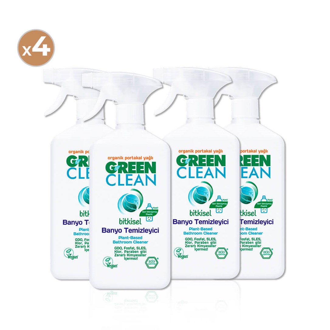Green Clean Bitkisel Banyo Temizleyici 500 ml (4'lü Paket)