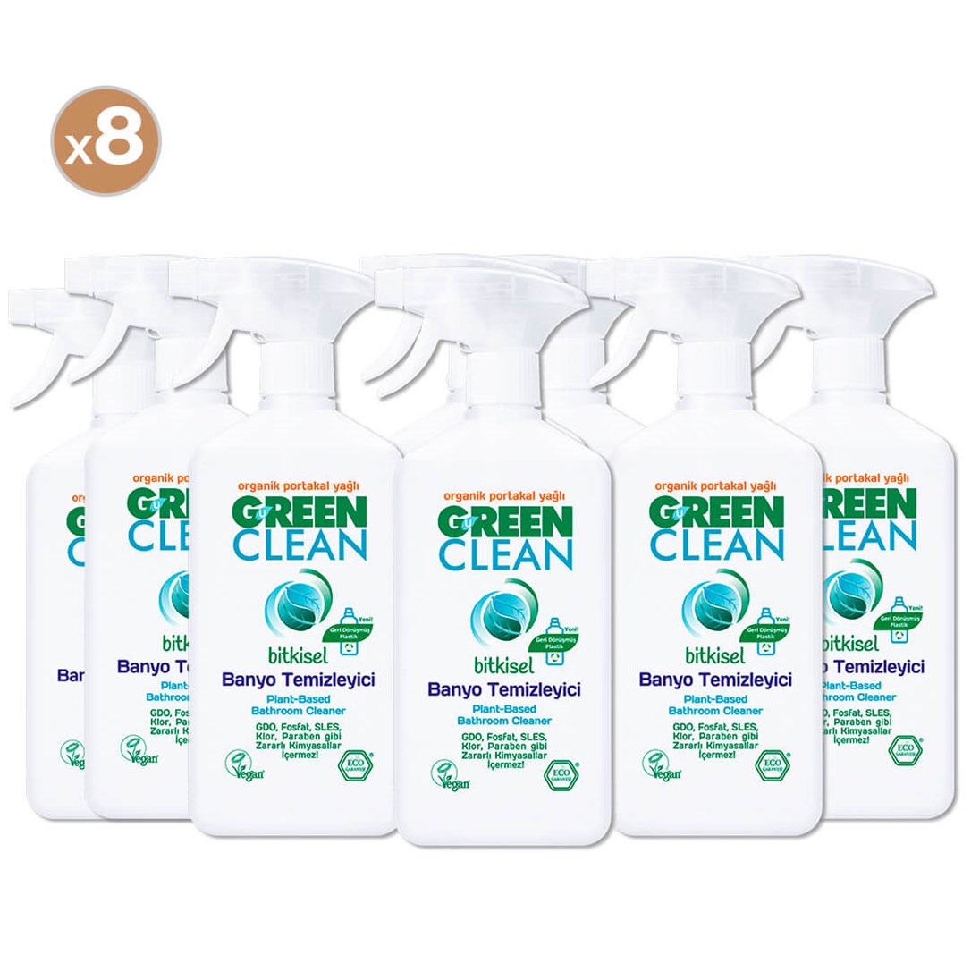 Green Clean Bitkisel Banyo Temizleyici 500 ml (8'li Paket)