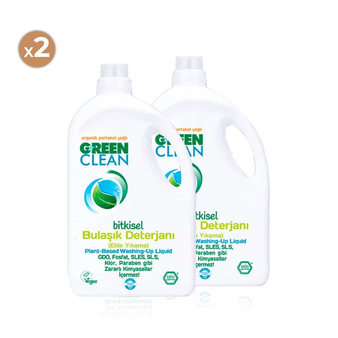 Green Clean Bitkisel Bulaşık Deterjanı 2750 ml (2'li Paket)