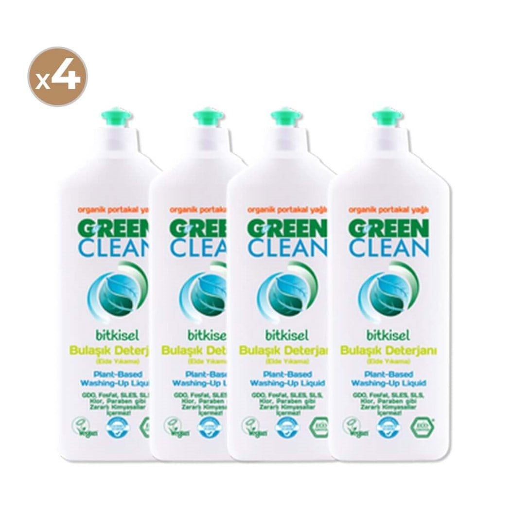 Green Clean Bitkisel Bulaşık Deterjanı 730 ml (4'lü Paket)