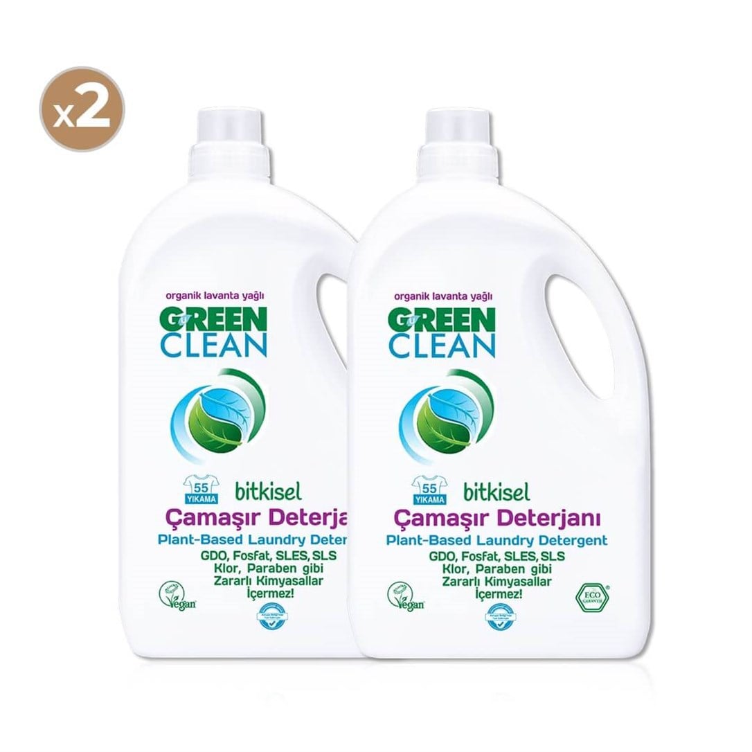 Green Clean Bitkisel Çamaşır Deterjanı 2750 ml (2'li Paket)