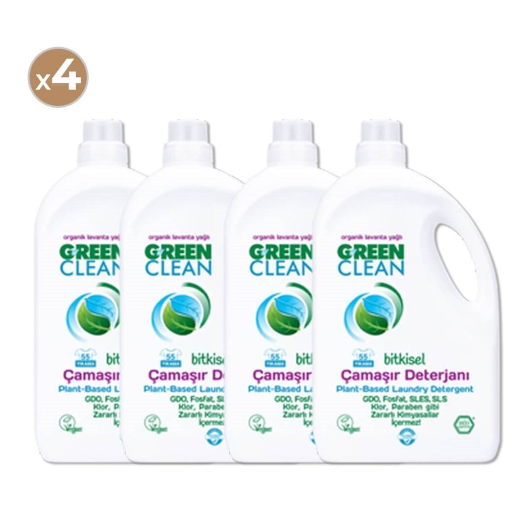 Green Clean Bitkisel Çamaşır Deterjanı 2750 ml (4'lü Paket)