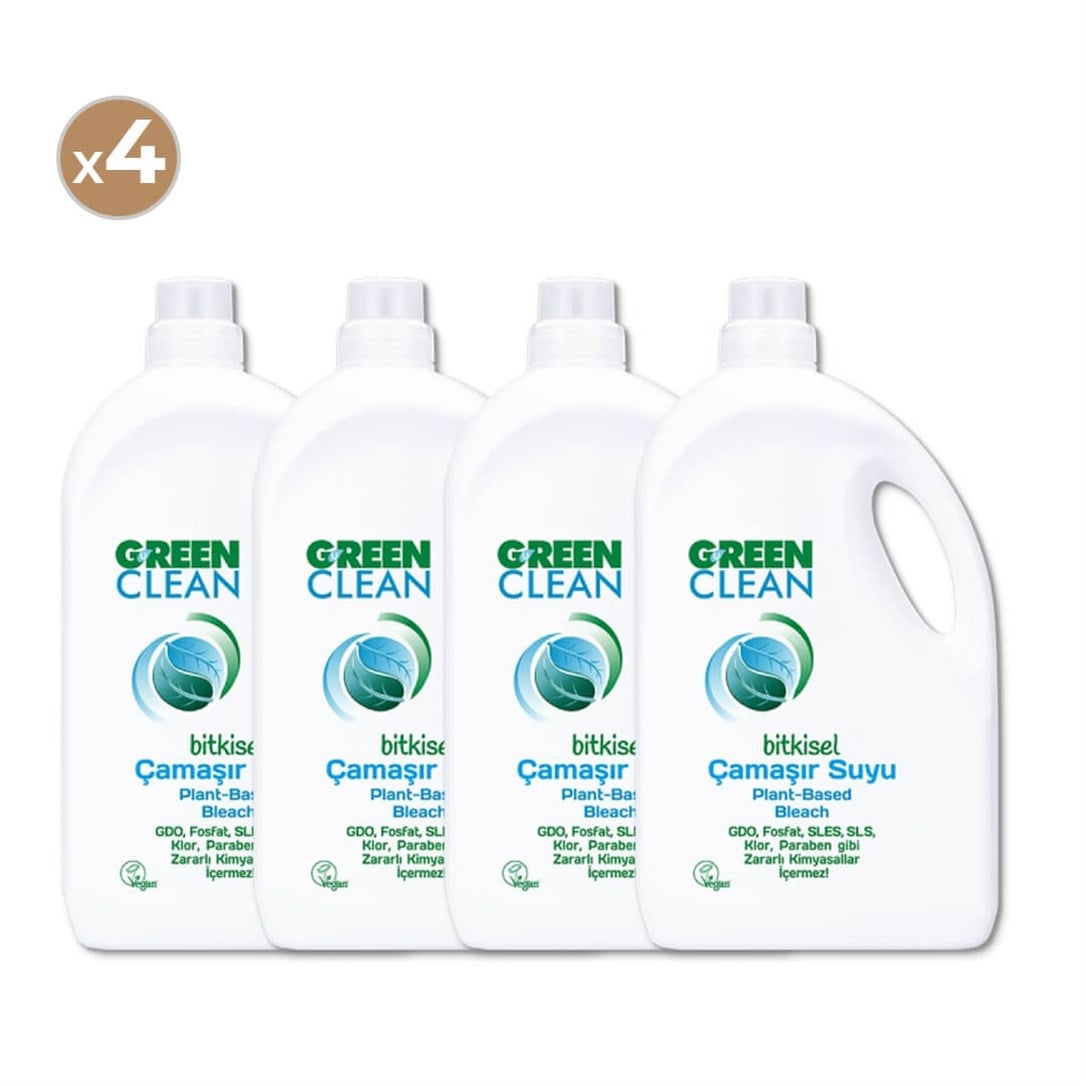 Green Clean Bitkisel Çamaşır Suyu 2750 ml (4'lü Paket)